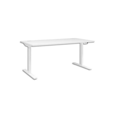 GAUTIER OFFICE Bureau pied I ajustable en hauteur et électrique Yes Blanc - Dim : L140 x H70/120 x P80 cm