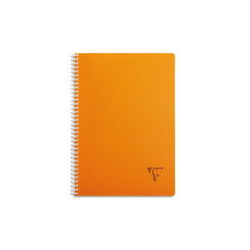 CLAIREFONTAINE LINICOLOR cahier spirale couverture polypro 180 pages A4 grands carreaux