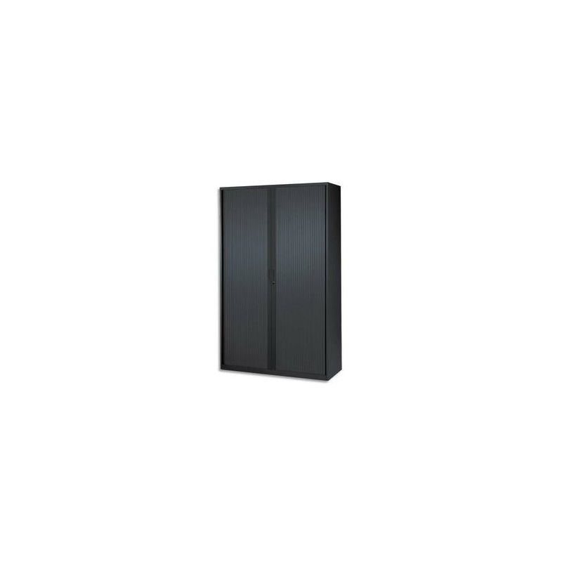MT INTERNATIONAL Armoire Haute métallique monobloc Noire - Dimensions : L120 x H198 x P43 cm Noir