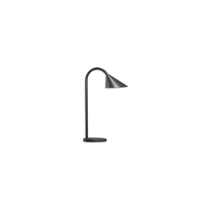 UNILUX Lampe led Sol, tête orientable. Coloris Noir. Dim. tête : 14 cm, socle : 14 cm, hauteur : 45 cm