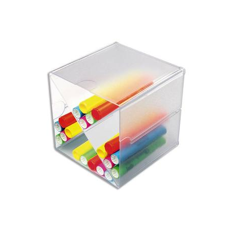 DEFLECTO Système modulable Cube séparation en X, 4 compartiments. Dim. L15,2 x H15,2 x P15,2 cm