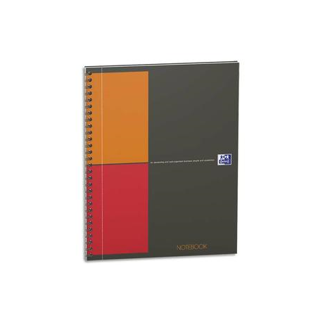 OXFORD Cahier NOTEBOOK I-CONNECT spirale 160 pages 5x5 18,5x25cm (format tablette). Couverture rigide