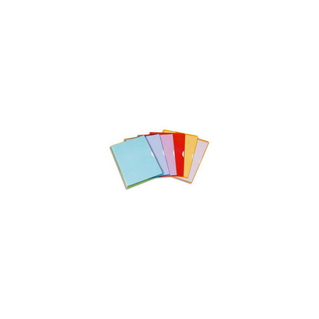 OXFORD Sachet de 10 pochettes-coin Fard'liss incolore en PVC lisse 20/100e. Format A4. Coloris vert