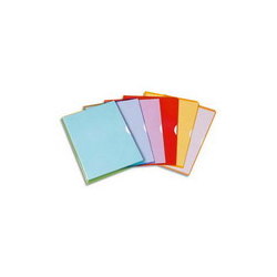 OXFORD Sachet de 10 pochettes-coin Fard'liss incolore en PVC lisse 20/100e. Format A4. Coloris rouge