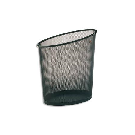 ALBA Corbeille à papier en métal Mesh Noir 18 litres - Dimensions : L35,5 x H39 x P20 cm