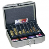 DURABLE Caisse à monnaie Euroboxx - 8 compart pièces + 4 compart billets - L352 x H120 x P276 mm - Gris