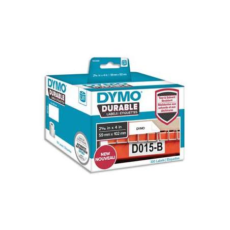 DYMO Rouleau de 300 étiquettes LabelWriter Durable 59x102mm Noir/Blanc 1933088