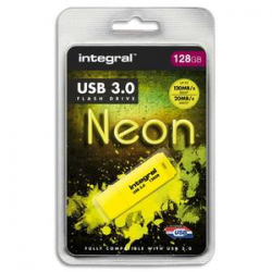 INTEGRAL Clé USB 3.0 Neon 128Go Jaune INFD128GBNEONYL3.0