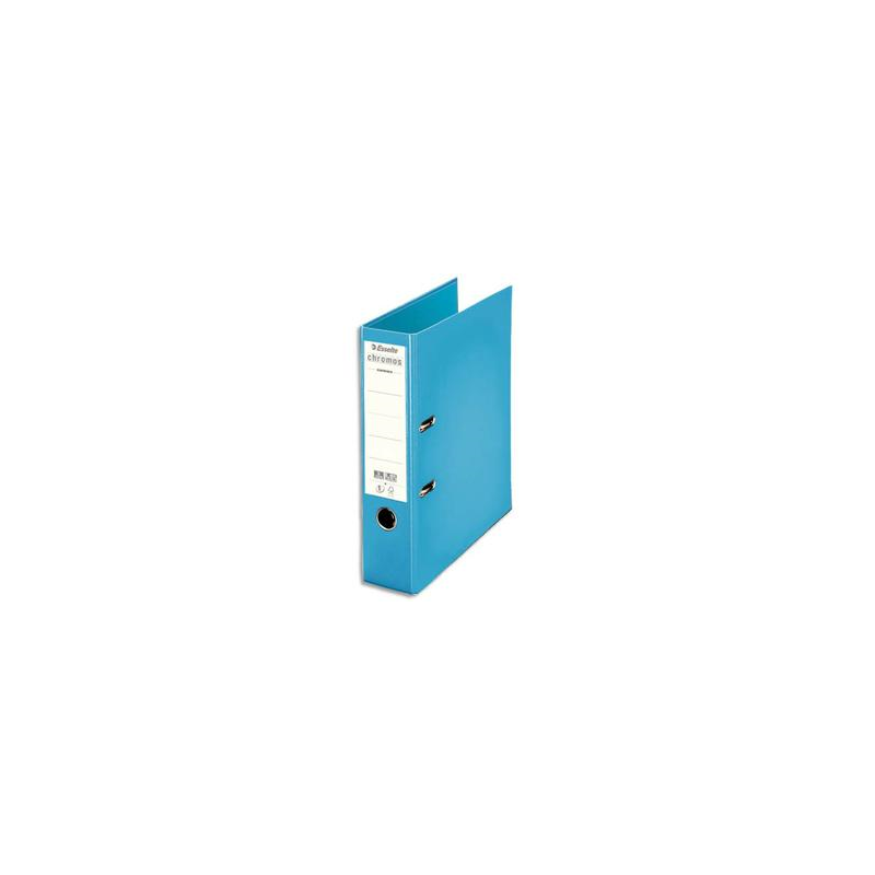 ESSELTE Classeur à levier CHROMOS PLUS en polypropylène, dos de 8cm, coloris Bleu ciel
