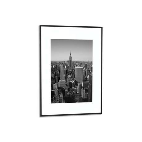 PAPERFLOW Cadre photo contour aluminium coloris Noir, plaque en plexiglas. Format 60 x 80 cm