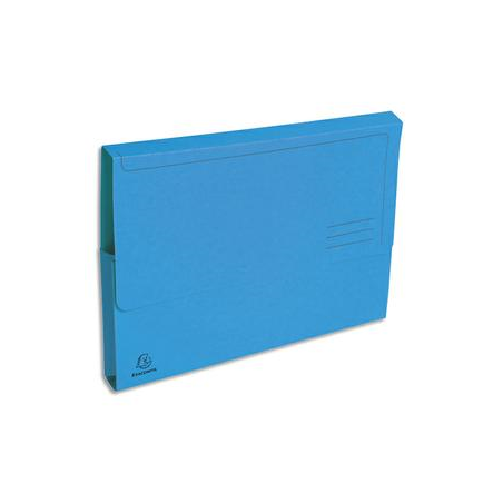 EXACOMPTA Paquet 50 chemises à poche FOREVER en carte recyclée 290g. Coloris Bleu vif