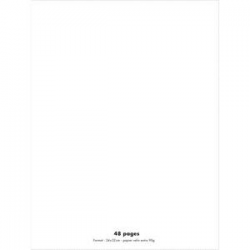 NEUTRE Cahier piqûre 48 pages 90g Seyès 24x32 Couverture polypro incolore