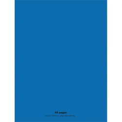 NEUTRE Cahier piqûre 48 pages 90g Seyès 24x32 Couverture polypro bleu
