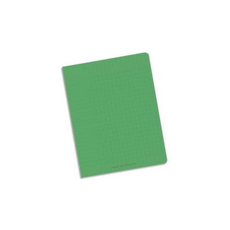 CONQUERANT C9 Cahier piqûre 24x32cm 96 pages 90g quadrillé 5x5. Couverture polypropylène Vert