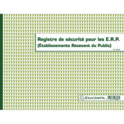 EXACOMPTA Registre de Sécurité pour les ERP format 24x32cm, piqûre 20 pages 6623E