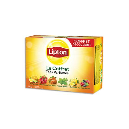 LIPTON Coffret de 60 sachets de thé parfumé