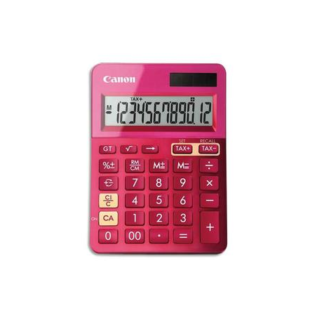 CANON Calculatrice de bureau 12 chiffres LS-123K Rose 9490B003AA