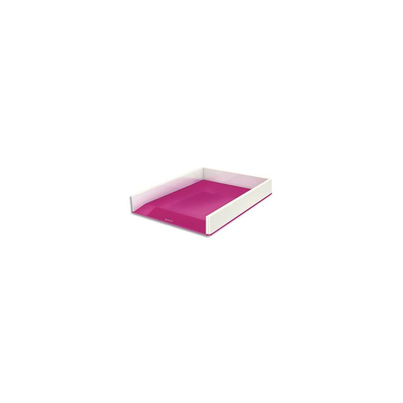 LEITZ Corbeille à courrier Dual Blanc Rose métallisé - Dimensions : L26,7 x H4,9 x P33,6 cm