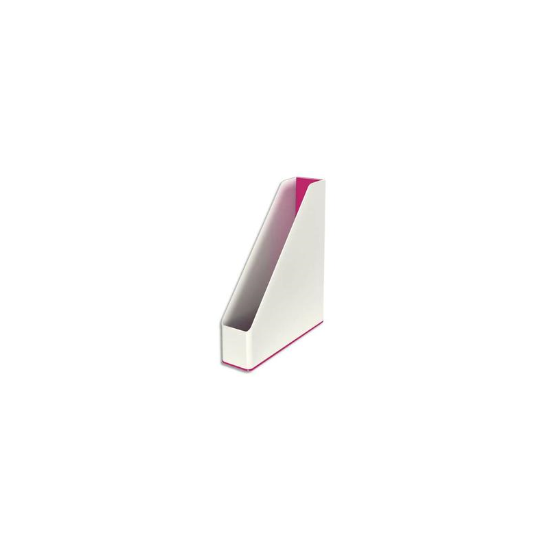 LEITZ Porte-revues Dual Blanc Rose métallisé - Dimensions : H31,8 x P27,2 cm. Dos 7,3 cm