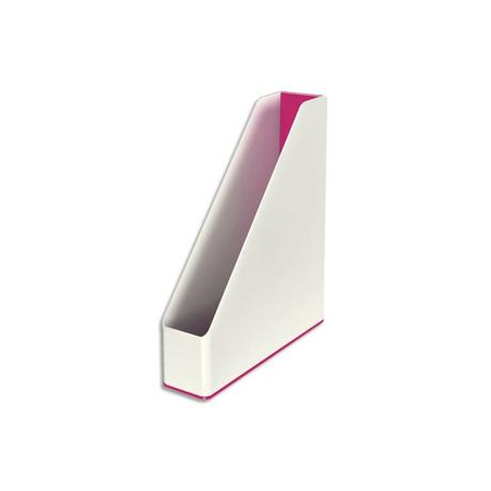 LEITZ Porte-revues Dual Blanc Rose métallisé - Dimensions : H31,8 x P27,2 cm. Dos 7,3 cm