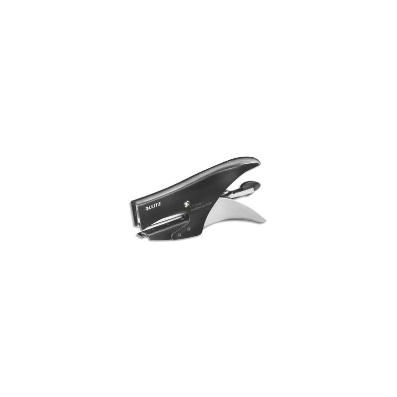 LEITZ Pince agrafeuse N°10 Noir - En métal - Capacité 15 feuilles - Agrafes N°8 - Livrée en Boîte