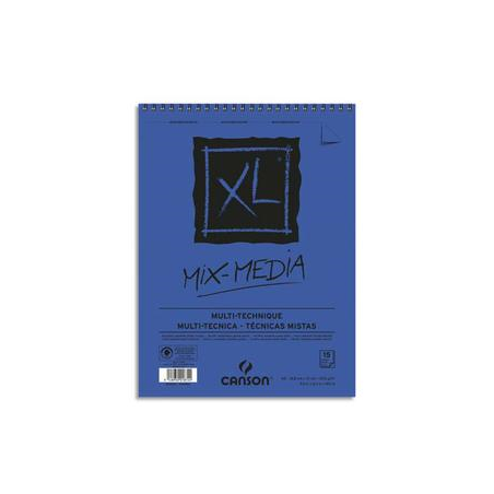 CANSON Album de 15 feuilles de papier dessin MIX MEDIA XL 300g A5