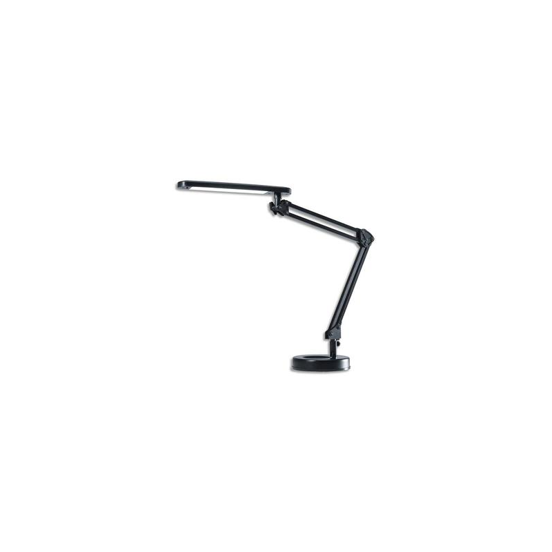 HANSA Lampe à led 4 Stars Noire ABS alu et métal - Bras 2 x 28 cm, Tête 28,4 x 4,5 cm Socle D15,3 cm