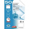 GPV Paquet de 50 enveloppes Blanches auto-adhésives 75 grammes format 110x220mm référence 517