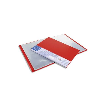 EXACOMPTA Protège-documents UPLINE en polypropylène opaque. 40 vues, 20 pochettes. Coloris Rouge.