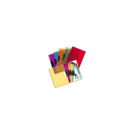 ESSELTE Chemise à clip en polypropylène color clip Rainbow couleurs assorties