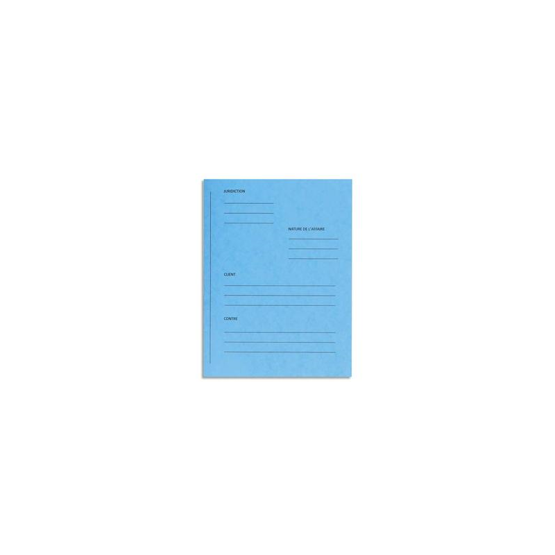 EXACOMPTA Paquet de 25 dossiers de plaidoirie pré-imprimés, en carte 265g. Coloris Bleu.