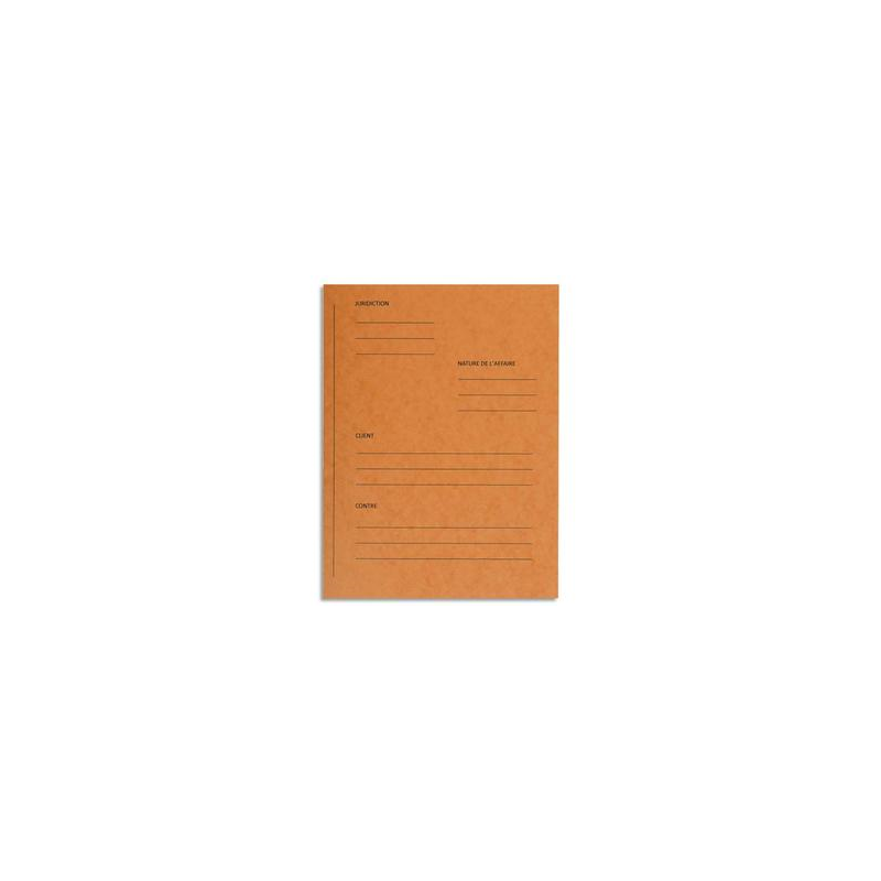 EXACOMPTA Paquet de 25 dossiers de plaidoirie pré-imprimés, en carte 265g. Coloris Orange.
