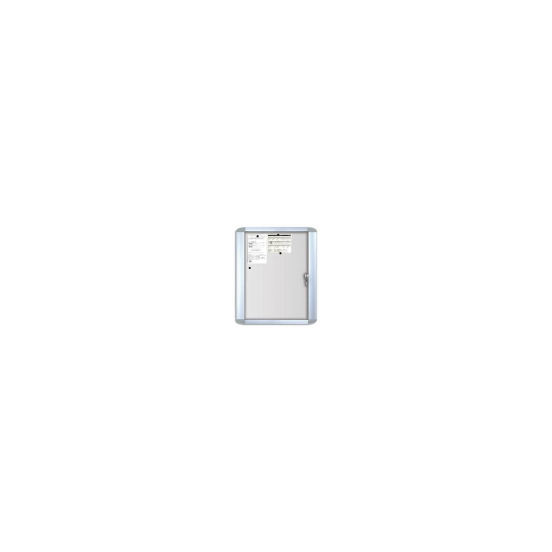 BI-OFFICE Vitrine d'intérieur Mastervision porte verre trempé fond laqué blanc 6 feuilles A4