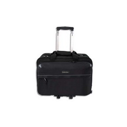 LIGHTPAK Pilot Case Trolley Noire en polyester compartiments + poches L43 x H34 x P20 cm