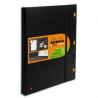 RHODIA Cahier rechargeable EXABOOK spirale 160 pages 90g 5x5 16x21cm Couverture polypro Noire