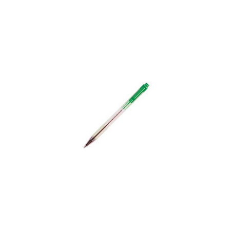 PILOT Stylo bille rechargeable pointe fine rétractable encre Verte corps plastique cristal BPS-MATIC