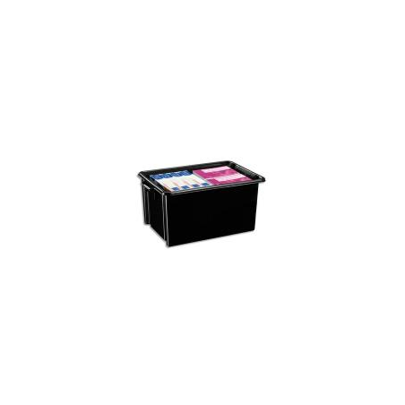 CEP Bac de rangement superposable avec poignée de 48,5 litres coloris Noir