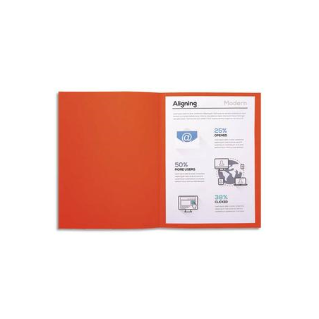 EXACOMPTA Paquet de 100 chemises FOREVER en carte recyclée 220g. Coloris Orange