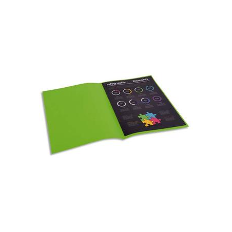 EXACOMPTA Paquet de 100 sous-chemises ROCK'S en carte 80 grammes coloris Vert clair