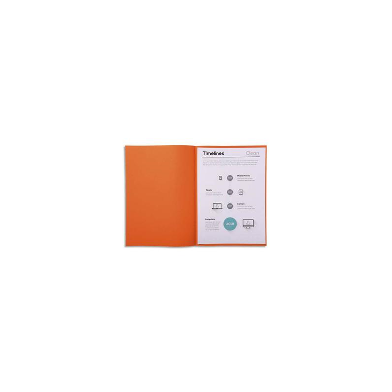 EXACOMPTA Paquet de 250 sous-chemises SUPER 60 en carte 60 grammes coloris Orange