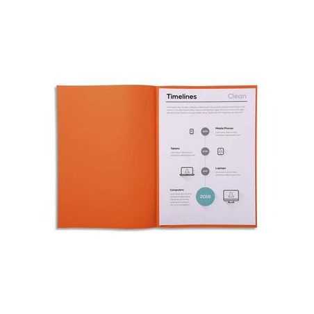 EXACOMPTA Paquet de 250 sous-chemises SUPER 60 en carte 60 grammes coloris Orange