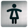 DURABLE Plaques de signalisation Toilettes Femmes argent métallisé 15x15 cm