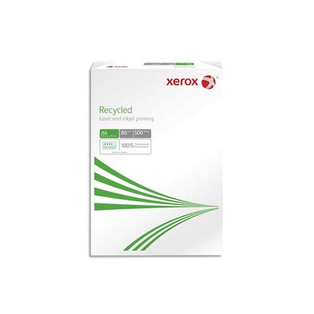 XEROX Ramette de 500 feuilles A4 80g, papier 100% recyclé Blanc XEROX Recycled 003R91165 CIE 58