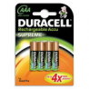 DURACELL Blister de 4 accus rechargeables 1,2V AAA HR3 750mAh 5000394090231