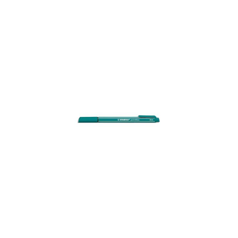 STABILO Stylo-feutre pointe multi-fonction encre Turquoise corps coloré et rayure Blanche pointMax
