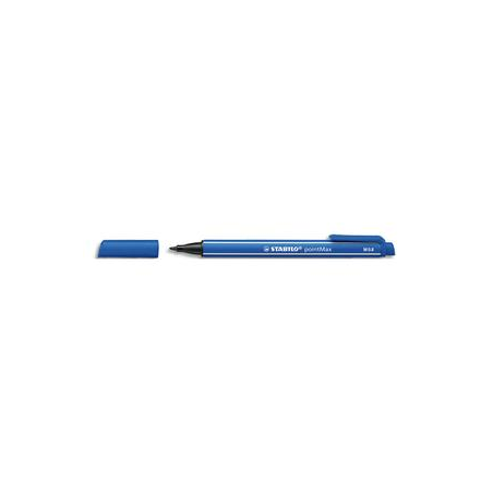 STABILO Stylo-feutre pointe multi-fonction encre Bleu corps coloré et rayure Blanche pointMAX