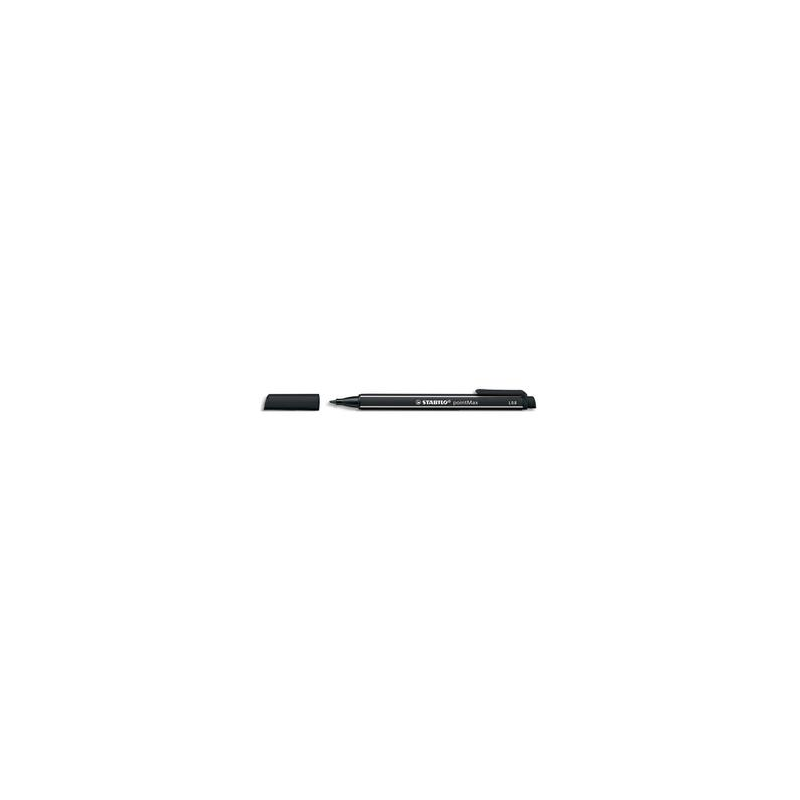 STABILO Stylo-feutre pointe multi-fonction encre Noir corps coloré et rayure Blanche pointMAX