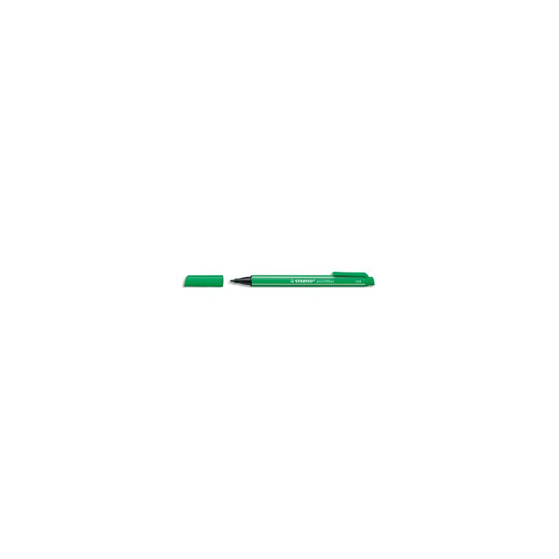 STABILO Stylo-feutre pointe multi-fonction encre Vert corps coloré et rayure Blanche pointMAX