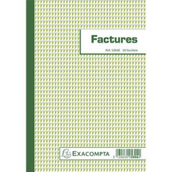 EXACOMPTA Bloc factures 21x14,8cm - 50 feuilles