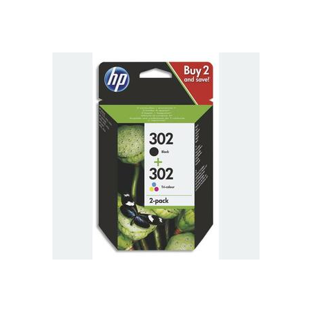 HP Pack HP302 1 Cartouche Noir + 1 tri-couleur X4D37AE